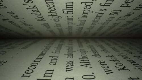 Close Up of Book Pages with Text