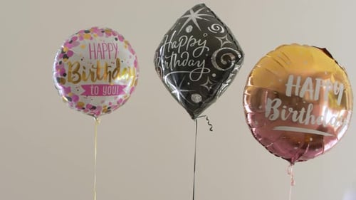 Colorful Helium Birthday Balloons for Festive Celebrations