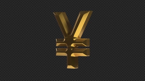 JPY Japanese Yen Rotating Sign