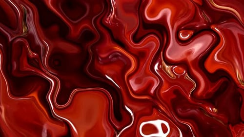 Dynamic Fluid Abstract Red Liquid Motion Background
