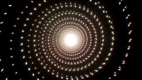 Abstract Glowing Dot Spiral Tunnel Loop Animation