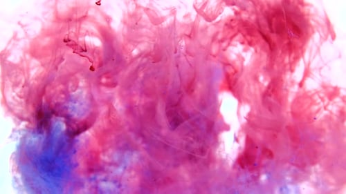 Pink and Blue Ink Swirl Abstract Background