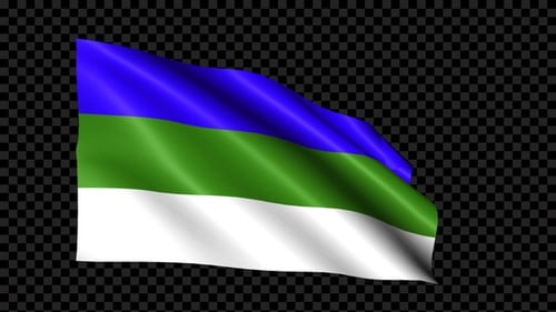 Flagge von Komi weht im Wind
