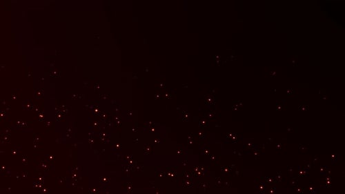 Floating Red Glowing Fire Particles Background Loop