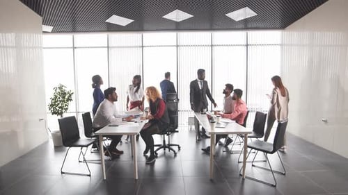 Diverse Team Collaborating in a Bright Modern Office