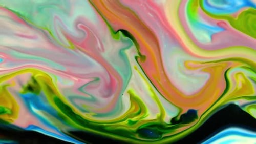 Abstract Bright Colours Paint Spreading Texture