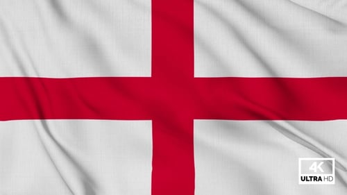 Seamless Waving England Flag Animation