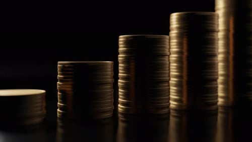Gold Coins Representing Wealth and Financial Growth