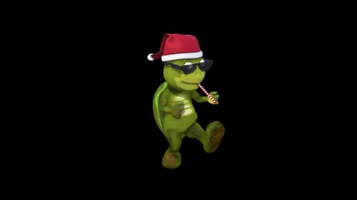 dessin animé jeune tortue danse 1