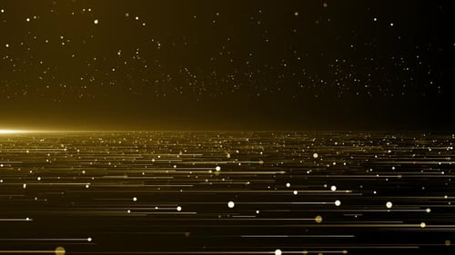 Gold Stardust Trail Horizon Particles