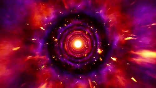 Cosmic Energy Portal Tunnel Background Animation