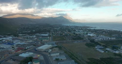 Cape Town Flying Over Buildings at Sunset Drone Footage South Africa