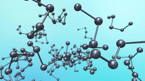 Looping 3D Molecular Structures Abstract Science Background