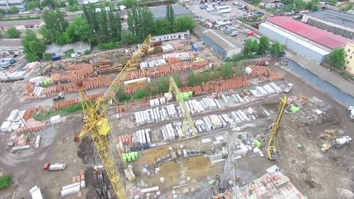 Tower Crane Build Large Residential Building