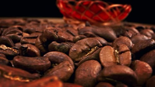 Close Up of Roasted Coffee Beans