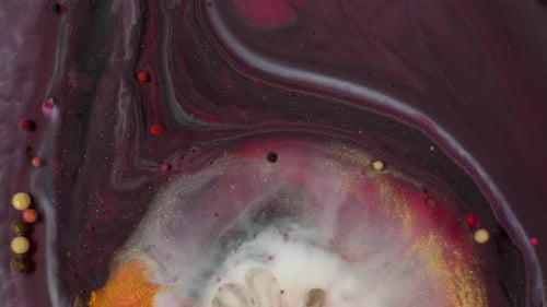 Abstract Liquid Combination of Burgundy, Black, and Gold