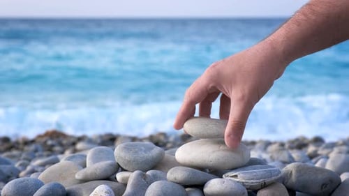 Zen Balanced Stones Stack