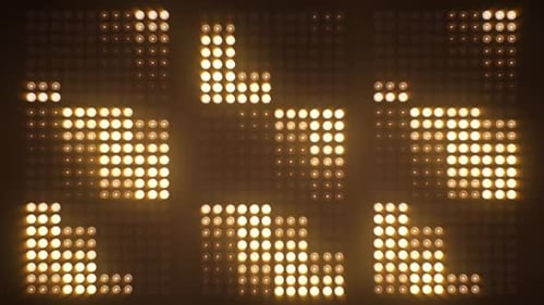 Golden Glitch Led Light Panel