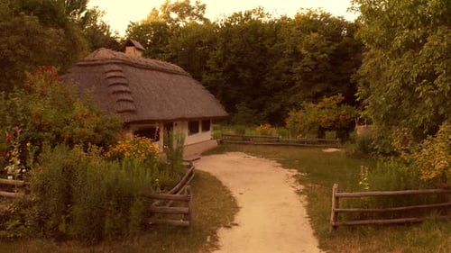 Yard with Medieval Houses