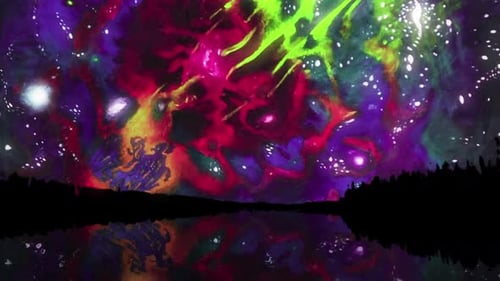 Violette Ölfarben auf der Wasseroberfläche
