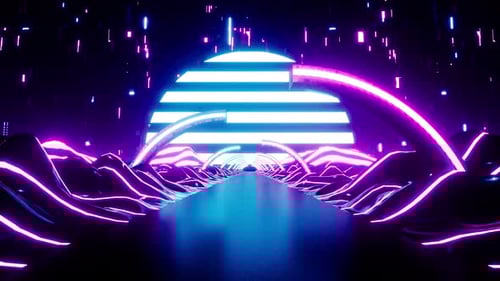 Sci Fi Retro Wave Sun Drive