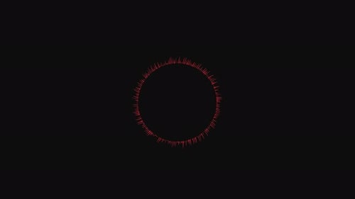 Animated Circular Audio Equalizer Graphic