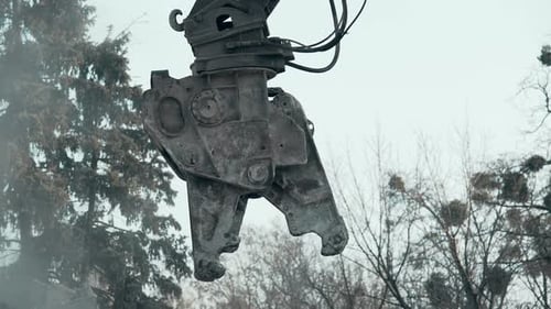 Demolition Tool of Hydraulic Excavator in Operation, Machine Building Industry