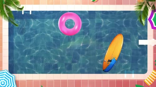 Summer Swimming Pool Background 02