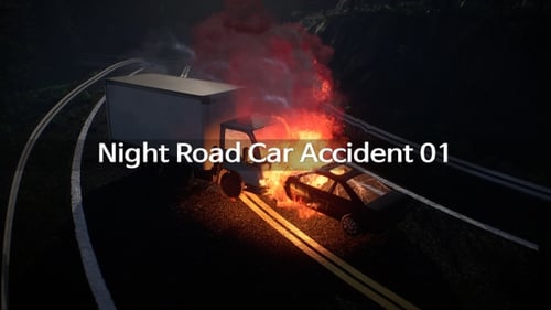Accidente automovilístico nocturno 01