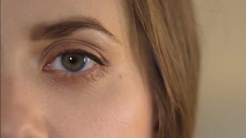 Close-Up of Woman Looking Into Camera, Sad Face of Lady, Female Rights