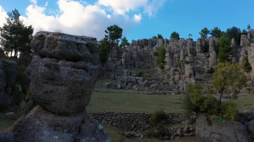 Beautiful Valley with Majestic Rock Formations