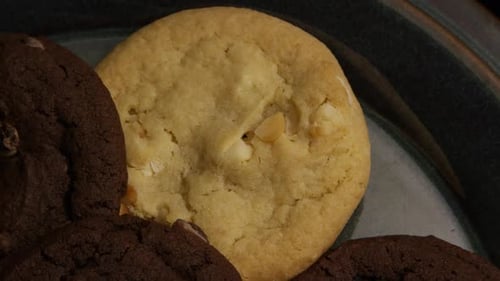 Variety of Cookies on a Plate Close Up