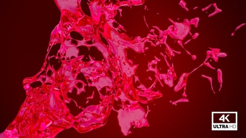 Dynamic Pink Liquid Fluid Splash Animation