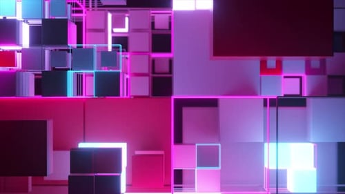 Abstract Background with Motion Cubes