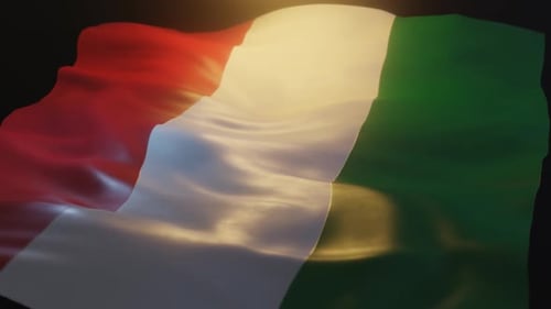 Realistic Waving Italian Flag for National Identity Projects