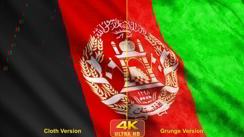 Waving Flag of Afghanistan Animation