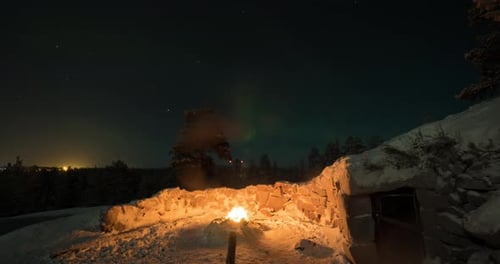 Timelapse of Polar Lights in Finland