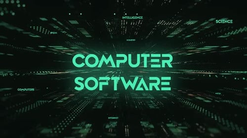 Sci Fi Digital Data Word Computer Software
