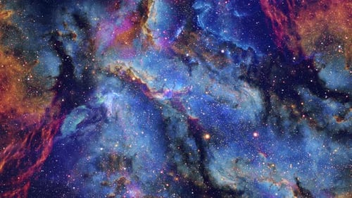 Colorful Nebula Space Background Seamless Loop Animation