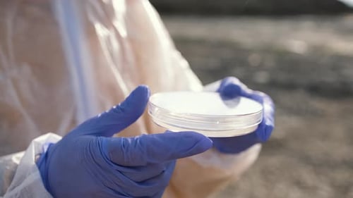 Scientist Use Water Samples From a Reservoir in Test Tubes