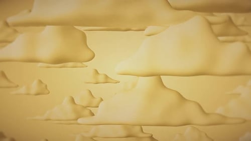 Modern 3D Clouds Smoothly Drifting Across Screen