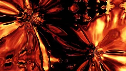 Abstract Fiery Liquid Swirls Dynamic Background Loop