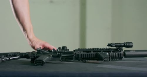 Loading an Assault Rifle in Indoor Setting