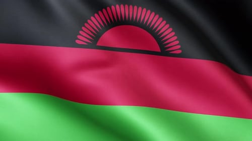 Realistic Waving Malawi Flag Animation