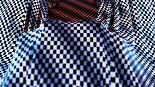 Abstract Geometric Flowing Checkerboard Pattern Animation