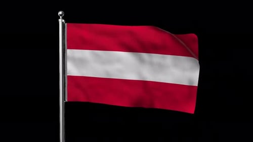 Realistic Waving Flag of Austria Loopable