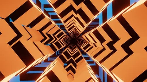 Cubic Orange Tunnel 02