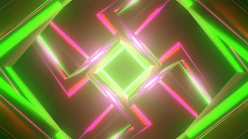 Psychedelische Kaleidoskop-Muster Animation Geometrischer bunter Hintergrund