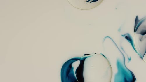 Abstract Blue and White Liquid Swirls