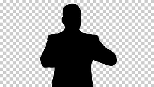 Silhouette businessman, Alpha Channel